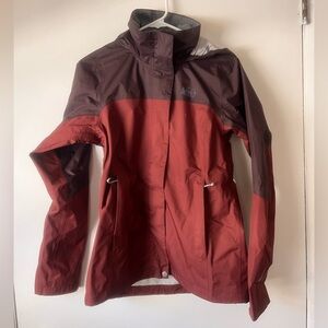 REI Co-op Women's Maroon and Espresso Rain Jacket Size XS